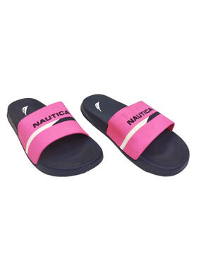 Nautica Kids Girls Slip On Sandal Beach Slide Youth Sz 5 Pink Stono 2 Comfort